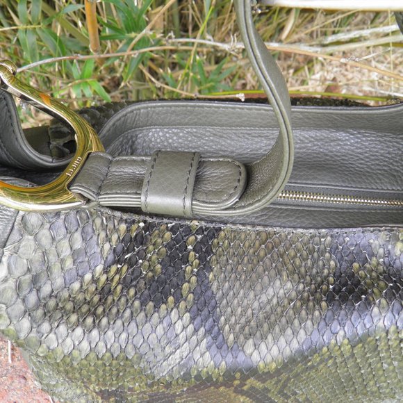 Gucci Greenwich Handbag Tote Python Leather - Picture 5 of 16